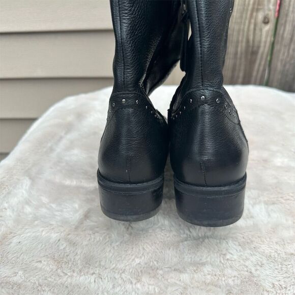 Sam Edelman Prina Women's Black Riding Boots Size 7 Studded Detailing - Picture 5 of 15